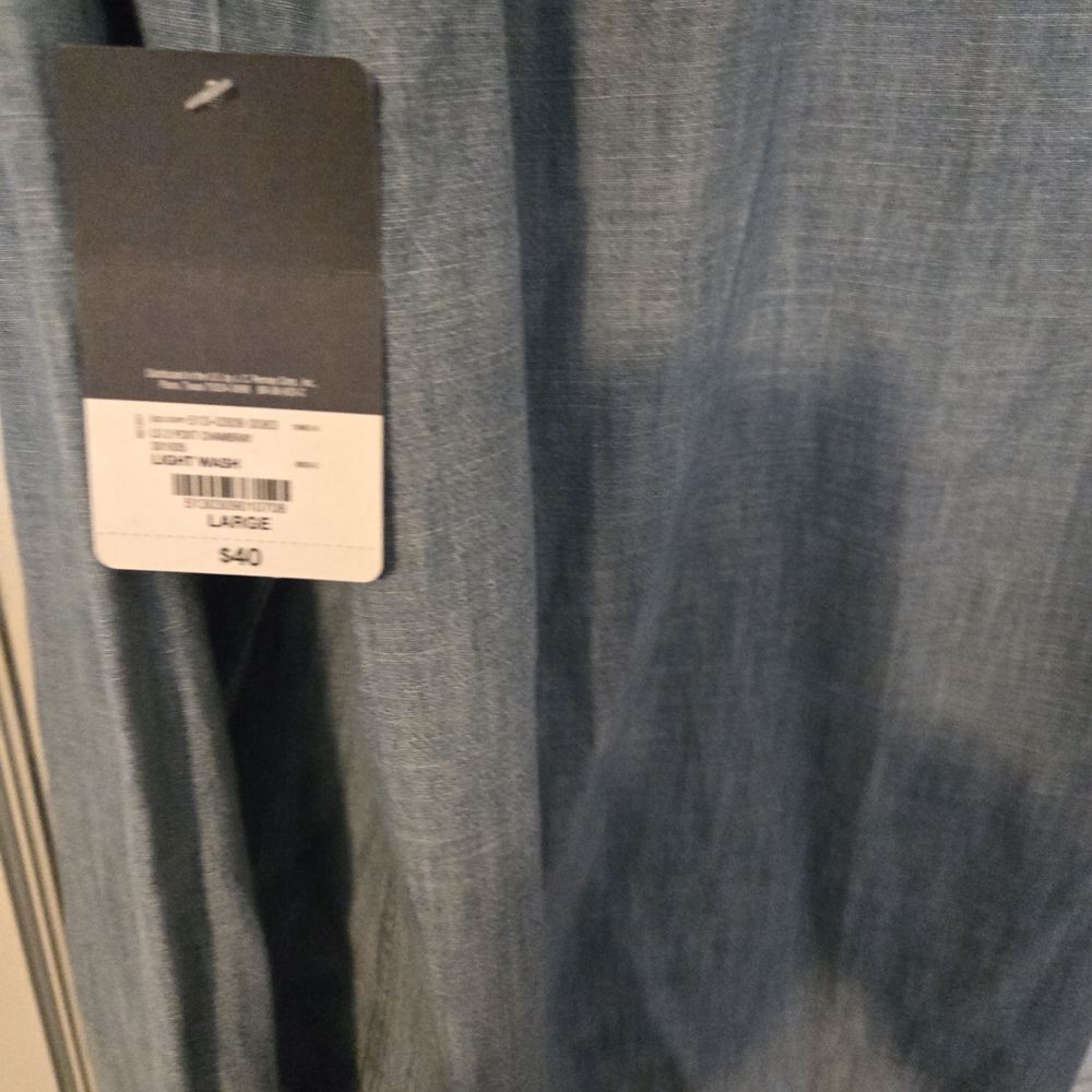 NWT ST JOHNS BAY Men’s Shirt Size L Blue Button Down Dress Casual Work Stylish - Picture 5 of 6